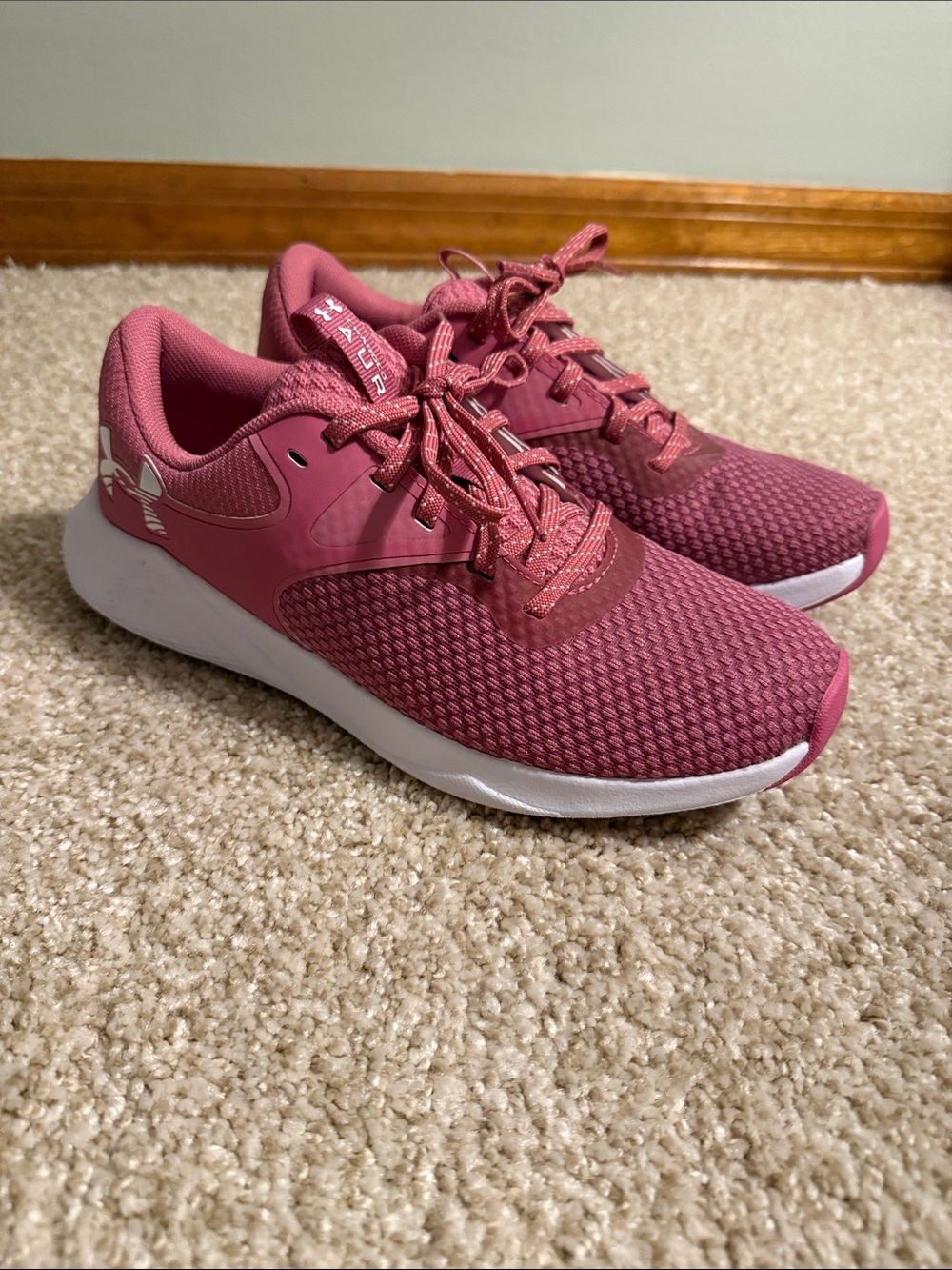 Under Armour Women's Rose Pink Mesh Athletic Sneakers